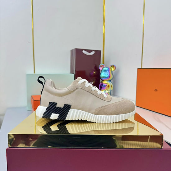 Hermes Couple s Stylish High-Tech Fabric Athletic Shoes