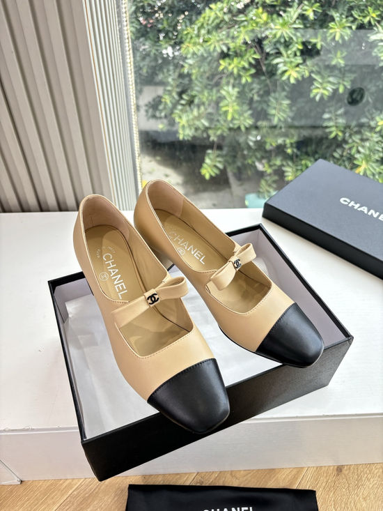 Chanel Woven Mary Jane Peep Toe Single Shoes Comfortable Elegant Footwear