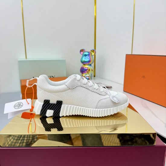 Hermes Couple s Stylish High-Tech Fabric Athletic Shoes