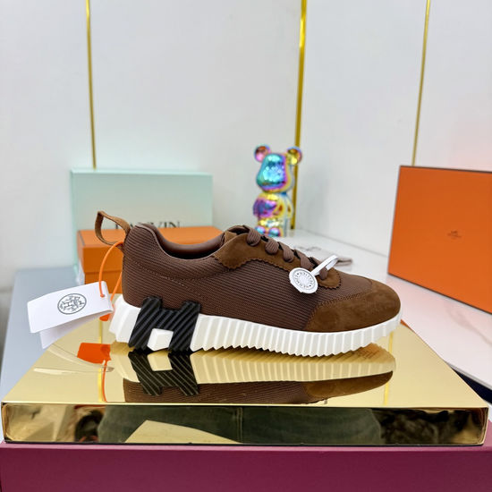 Hermes Couple s Stylish High-Tech Fabric Athletic Shoes