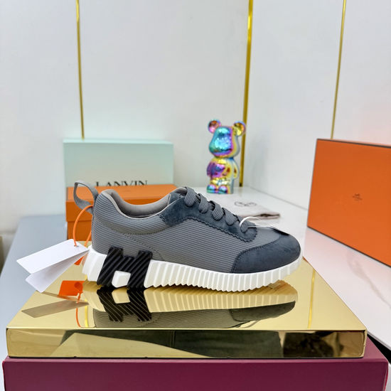 Hermes Couple s Stylish High-Tech Fabric Athletic Shoes