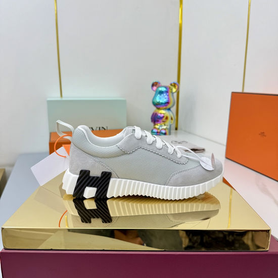 Hermes Couple s Stylish High-Tech Fabric Athletic Shoes