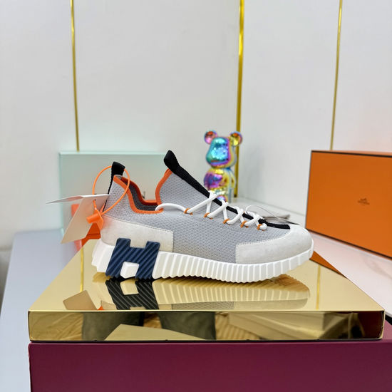 Hermes Couple s Stylish High-Tech Fabric Athletic Shoes