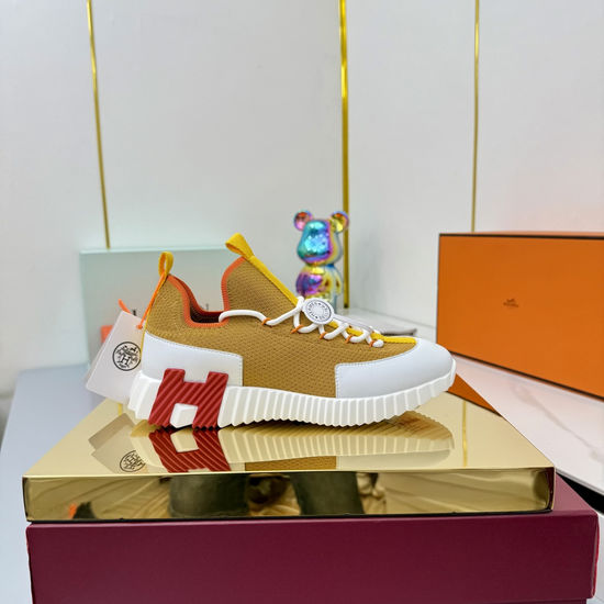 Hermes Couple s Stylish High-Tech Fabric Athletic Shoes