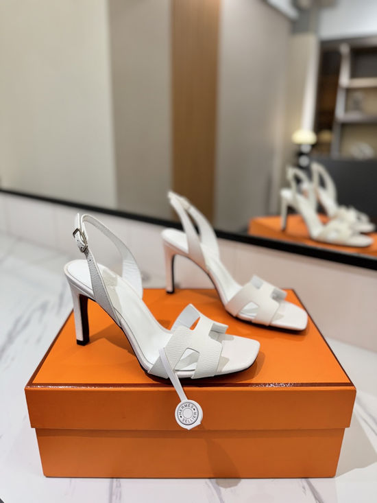 Hermes Classic 9cm Epsom Leather Comfortable Pumps