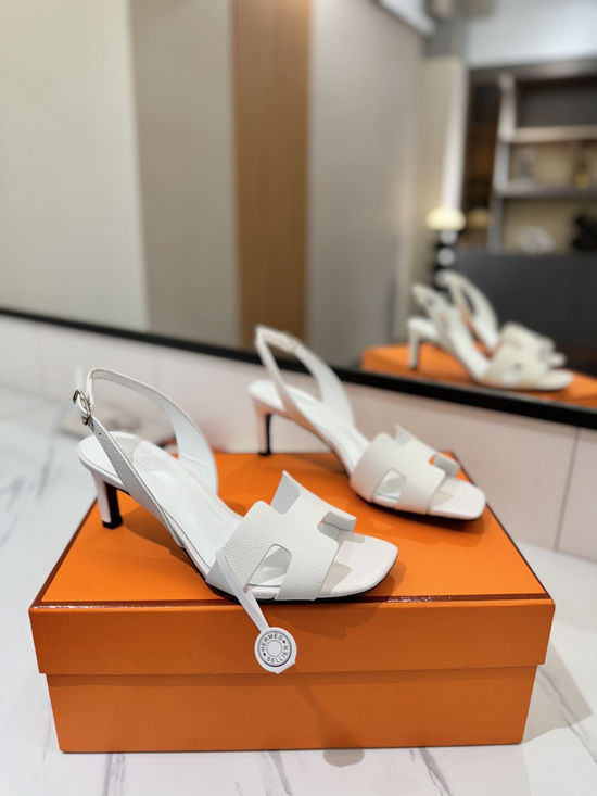 Hermes Classic 6.5cm Epsom Leather Comfortable Pumps