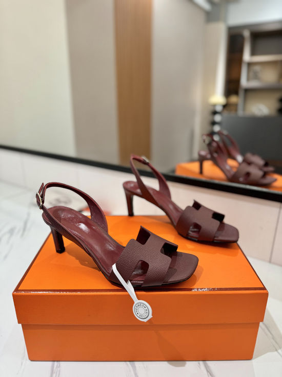 Hermes Classic 6.5cm Epsom Leather Comfortable Pumps
