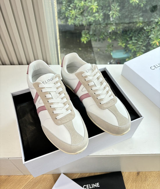 Celine Platform Lace Up Leather Casual Comfortable Sneakers