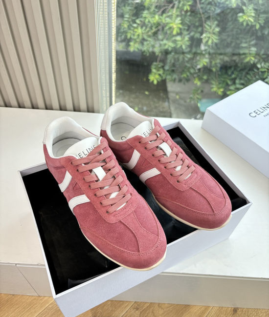 Celine Platform Lace Up Leather Casual Comfortable Sneakers