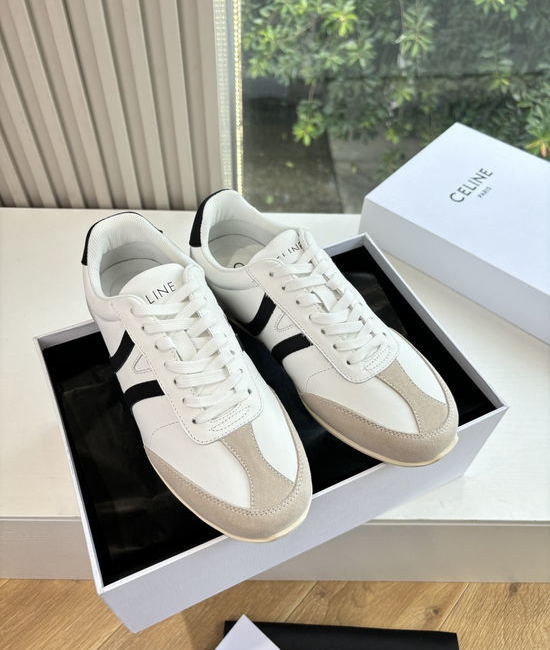 Celine Platform Lace Up Leather Casual Comfortable Sneakers