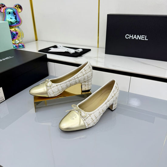 Chanel Timeless Two-Tone Slingback Ballet Flats