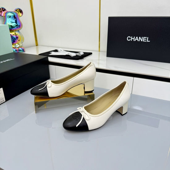 Chanel Timeless Two-Tone Slingback Ballet Flats