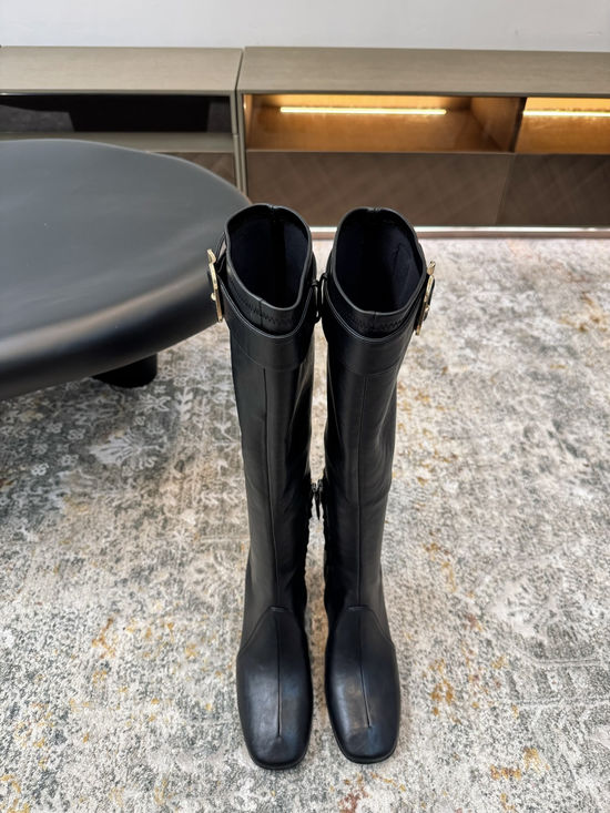 Miu Miu Stretchy Ankle Boots with Mid Height Heel