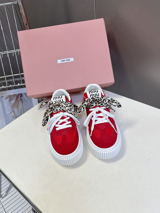 Miu Miu Classic Thick Sole Casual Shoes Comfortable Versatile Daily Footwear