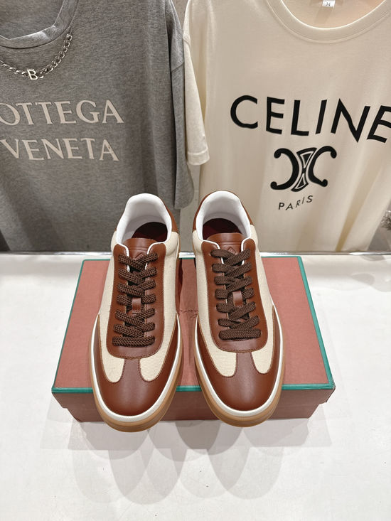 Loro Piana Soft Leather Lace-Up Casual Comfortable Walking Shoes