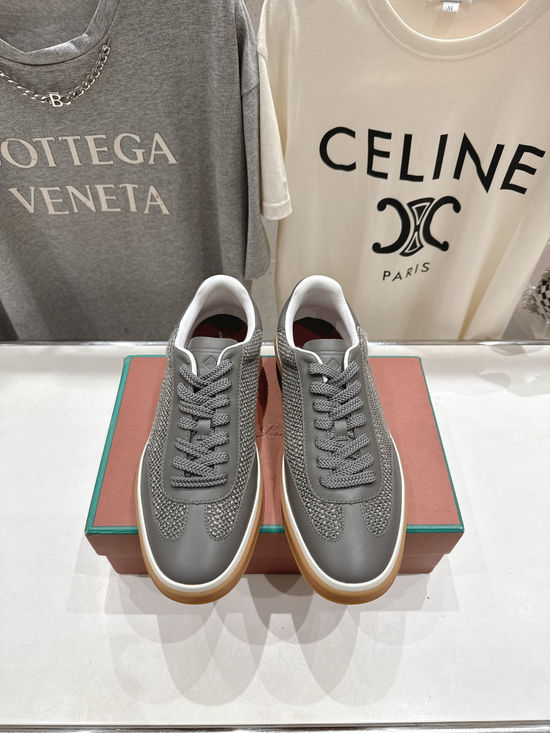 Loro Piana Soft Leather Lace-Up Casual Comfortable Walking Shoes