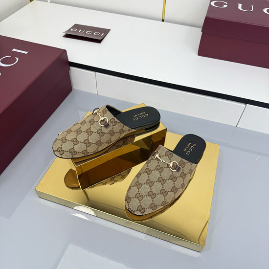 Gucci Suede Horsebit Mules with Leather Sole