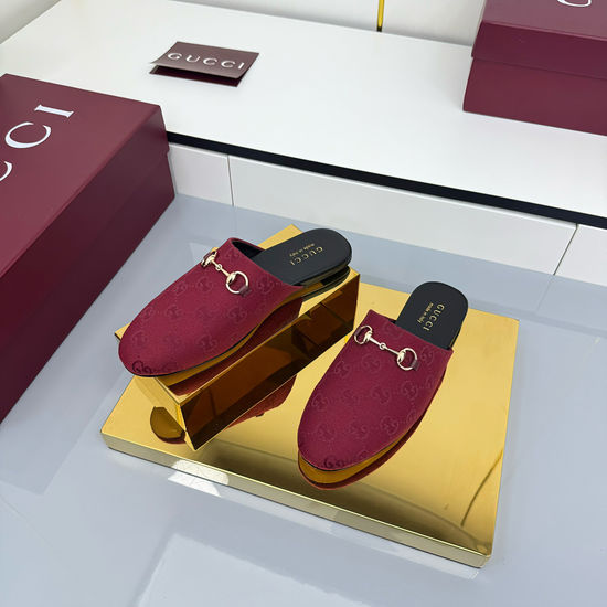 Gucci Suede Horsebit Mules with Leather Sole