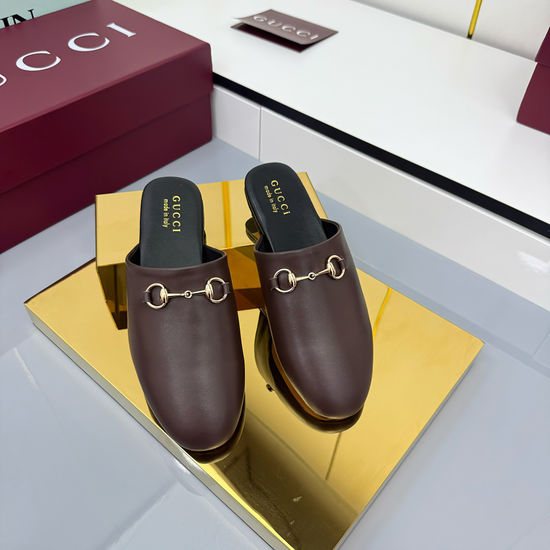 Gucci Suede Horsebit Mules with Leather Sole