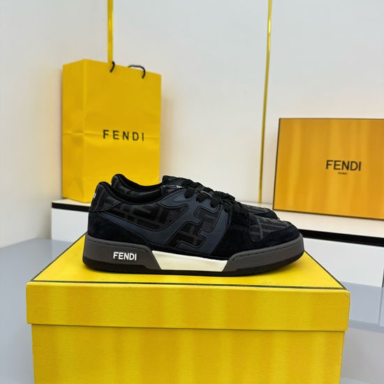 Fendi Vintage Stitching Design Casual Skateboarding Sneakers