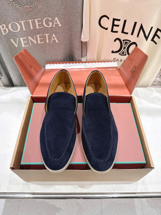 Loro Piana Suede High Top Comfortable Slip On Casual Loafer Shoes