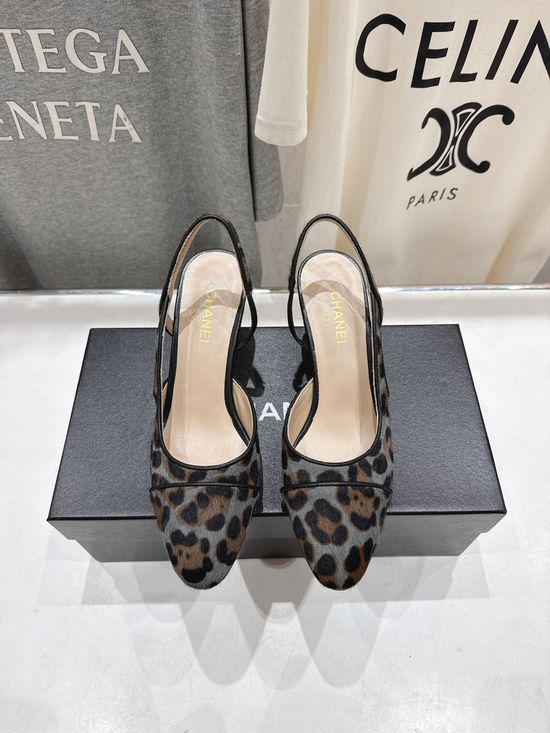 Chanel Round Toe Mary Jane Heeled Sandals Fashionable