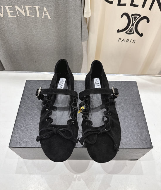 Alaia Genuine Leather Mary Jane Ballet Flats for Daily Wear
