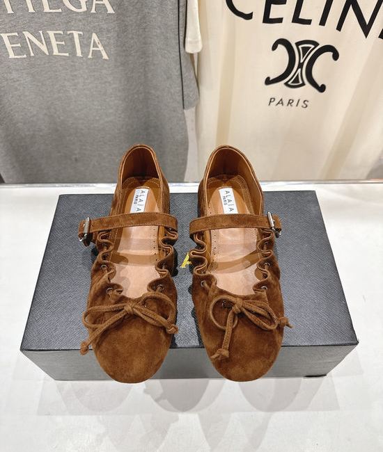 Alaia Genuine Leather Mary Jane Ballet Flats for Daily Wear