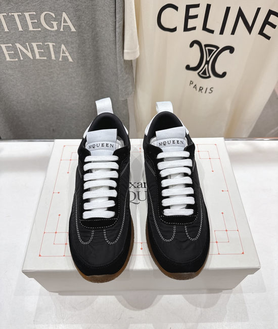 McQueen Suede Low Top Lightweight Casual Walking Comfortable Sneakers