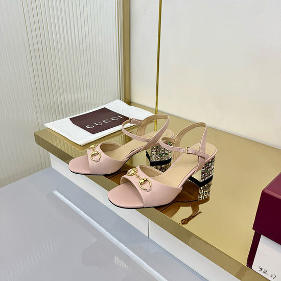 Gucci Mid-heel Horsebit Sandals with Platform Sole