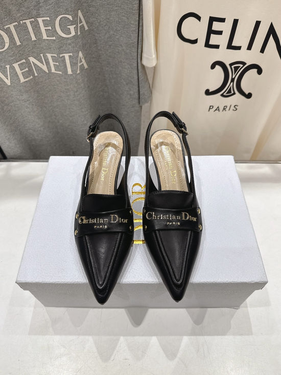 Christian Dior Pointed Toe Ankle Strap Heeled Sandals Elegant