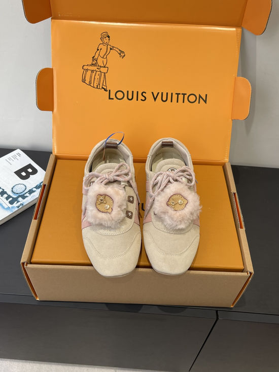 Louis Vuitton Ballet Style Casual Shoes Soft Leather Comfortable Sole