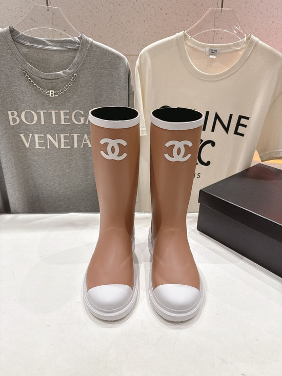 Chanel Stylish Waterproof Knee High Boots with Comfort Insole