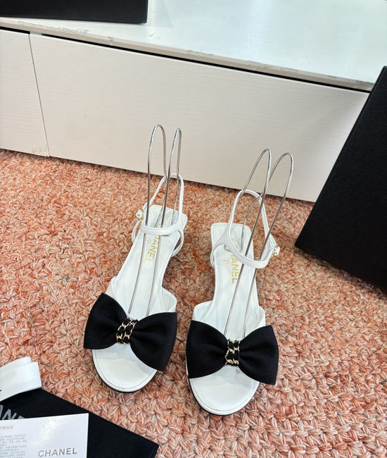 Chanel Bow Sandals Genuine Leather Comfortable Breathable