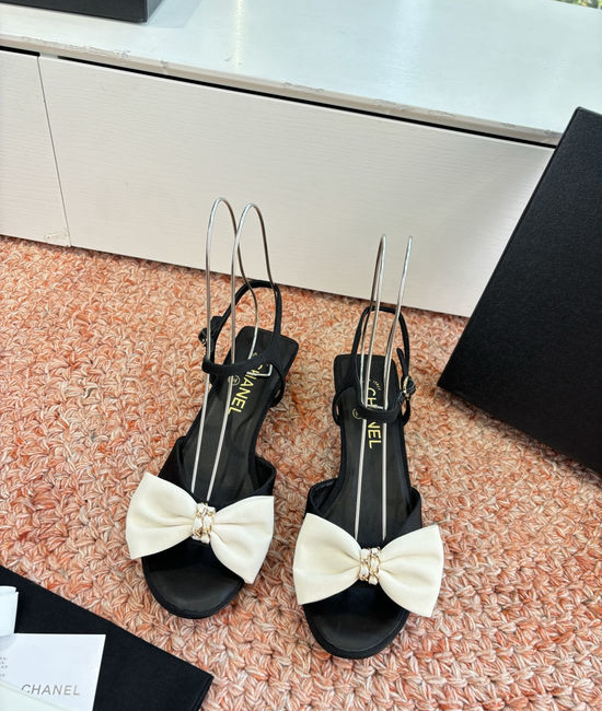 Chanel Bow Sandals Genuine Leather Comfortable Breathable