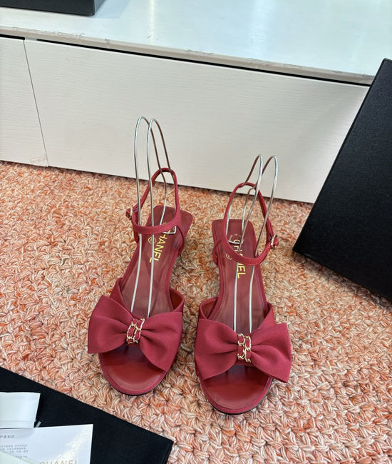 Chanel Bow Sandals Genuine Leather Comfortable Breathable