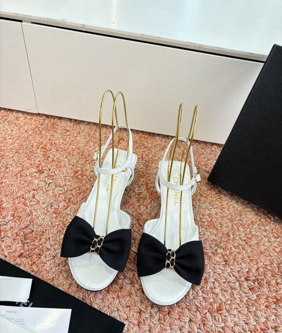 Chanel Bow Sandals Genuine Leather Comfortable Breathable
