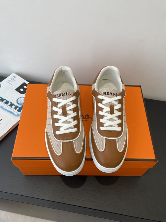 Hermes Retro Trainer Shoes with H Logo for Timeless Appeal