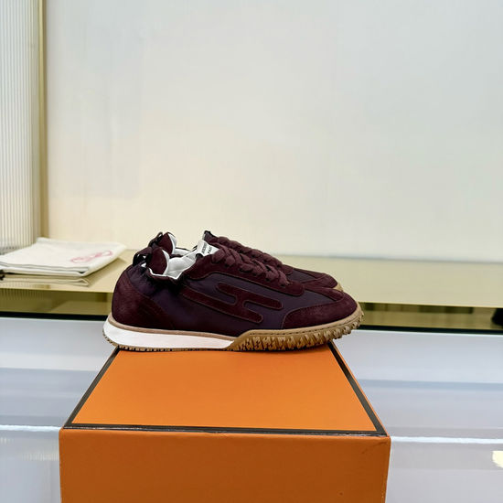 Hermes Vintage Leather Casual Skate Shoes with Comfortable Lining