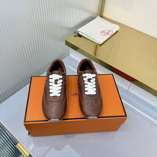 Hermes Vintage Retro Casual Sneakers with Premium Soft Upper