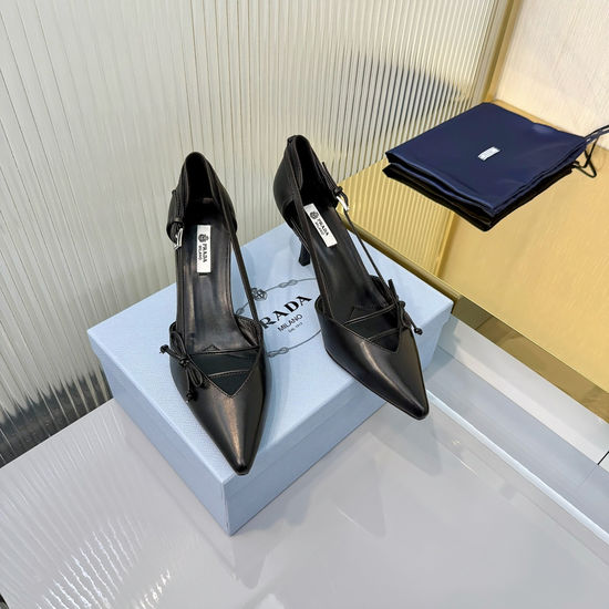 Prada Block Heel Square Toe Patent Leather Slingback Sandals
