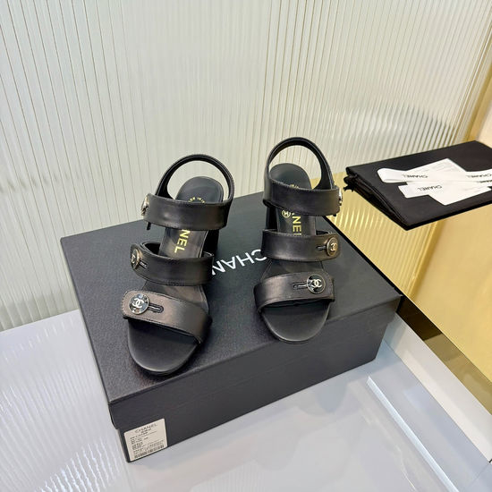 Chanel Classic Embroidered Buckle Comfort Suede Slides