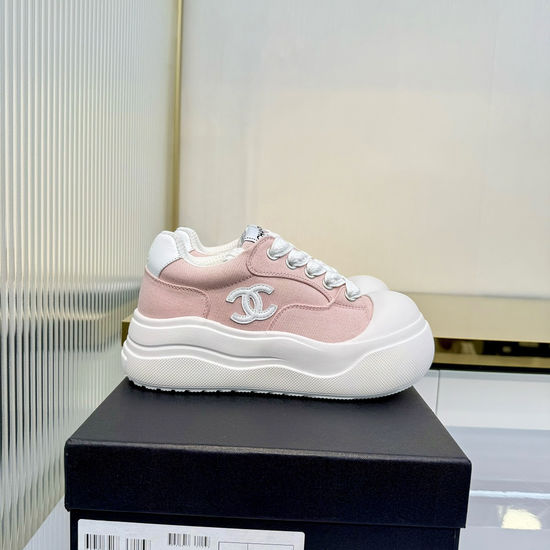 Chanel Two-tone Leather Casual Sneakers Comfortable Breathable