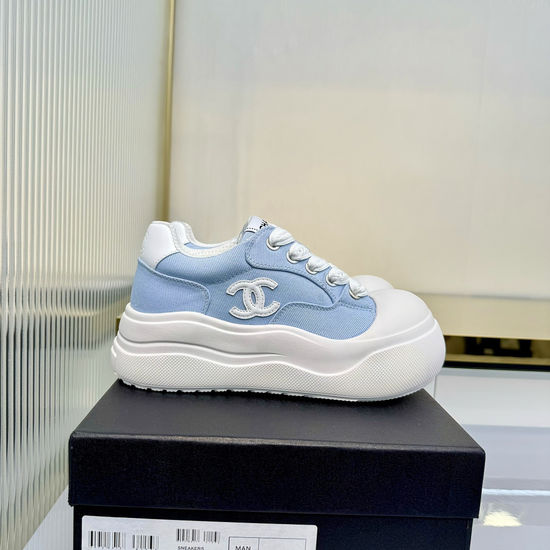 Chanel Two-tone Leather Casual Sneakers Comfortable Breathable
