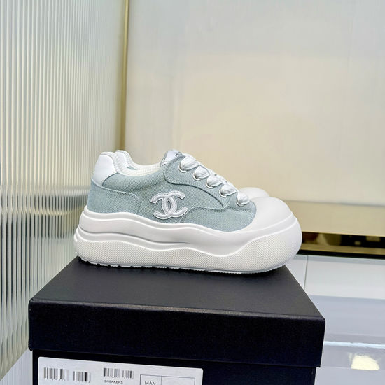Chanel Two-tone Leather Casual Sneakers Comfortable Breathable