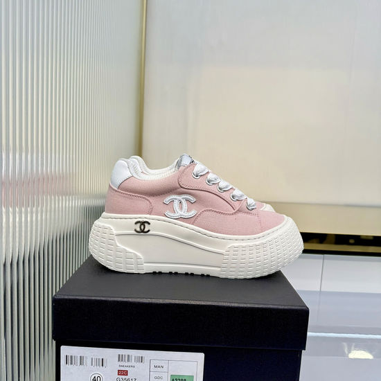 Chanel Two-tone Leather Casual Sneakers Comfortable Breathable