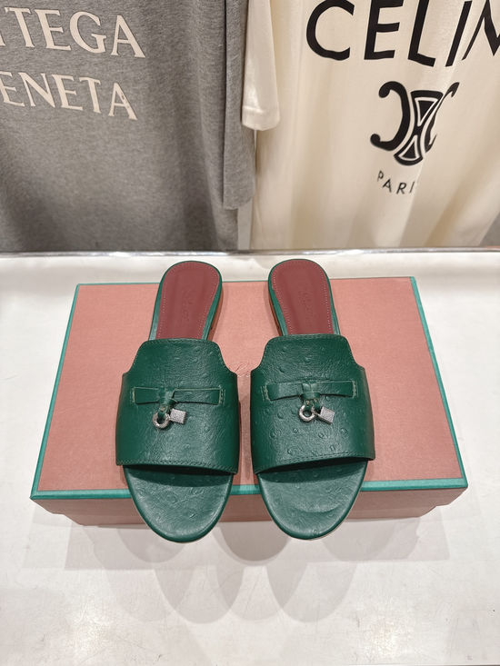 Loro Piana Premium Comfort Soft Sole Slip-On Flat Slides