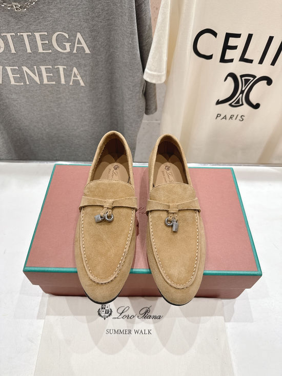 Loro Piana High Quality Suede Upper Slip-On Casual Loafers