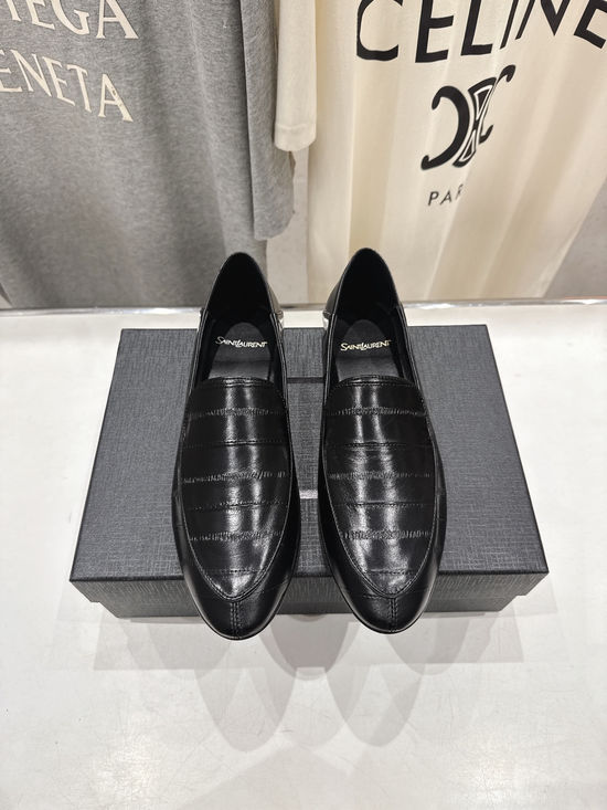 Yves Saint Laurent Genuine Leather Slip-On Loafer Comfort Flat Shoes