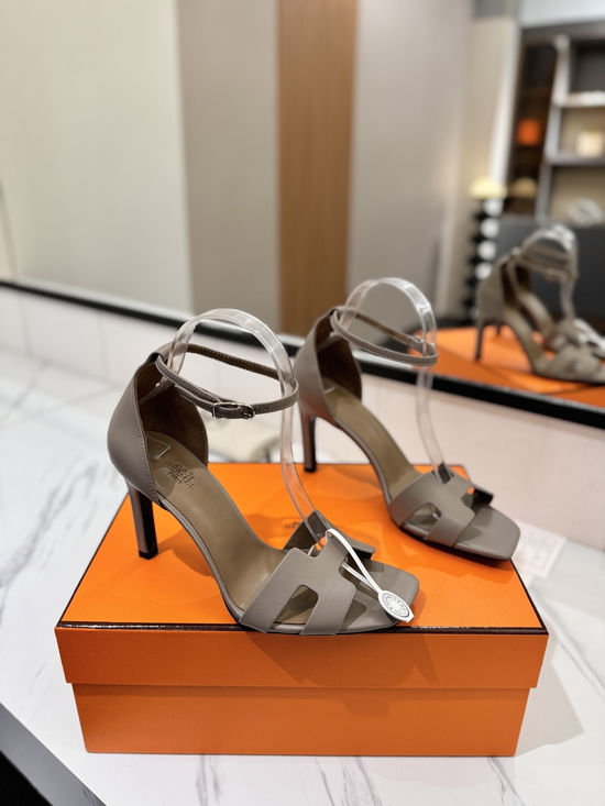 Hermes Classic 9cm Premium Leather Comfortable Pumps